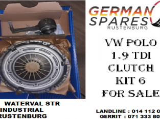 Vw Polo 1.9 TDI clutch kit 6 for sale