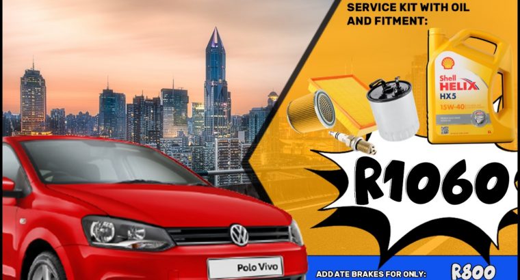 Polo Vivo Service Kit ONLY R1060 at Wheel Wise Bela-Bela!