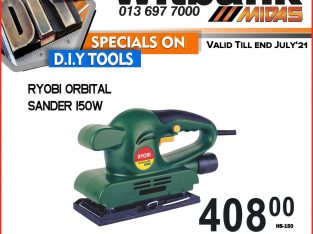 Ryobi Orbital Sander 150W ONLY R408 at Midas Witbank!