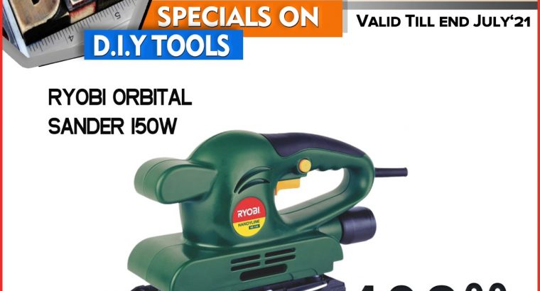Ryobi Orbital Sander 150W ONLY R408 at Midas Witbank!