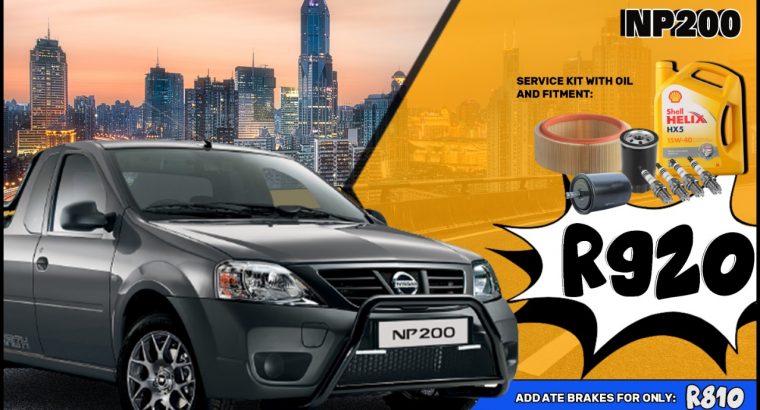 Nissan NP200 Service Kit ONLY R920 at Wierdapark Midas!