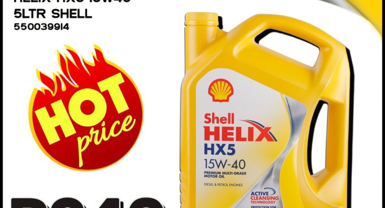 Shell Helix HX5 15W40 5L ONLY R240 at Midas Witbank!