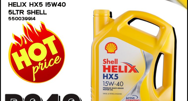 Shell Helix HX5 15W40 5L ONLY R240 at East-Lynne MIDAS!