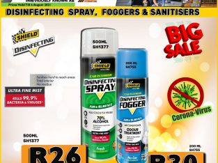 Shield Car Interior Disinfecting Spray & Foggers!