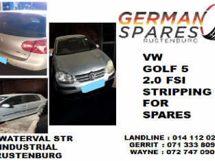 Vw Golf 5 2.0 FSI stripping for spares