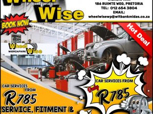 BOOK NOW! Car Services from ONLY R785 at Wheel Wise Wierdapark!