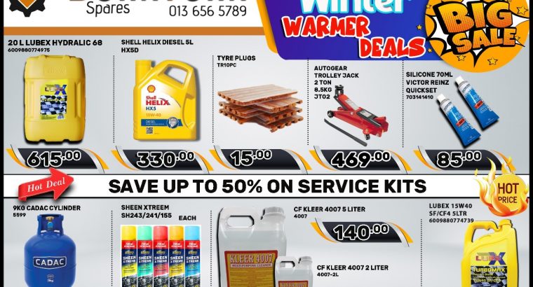 Winter Warmer Deals at Downtown Spares!