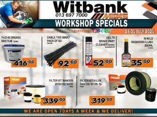Witbank Midas Workshop Specials 25-31 July 2021