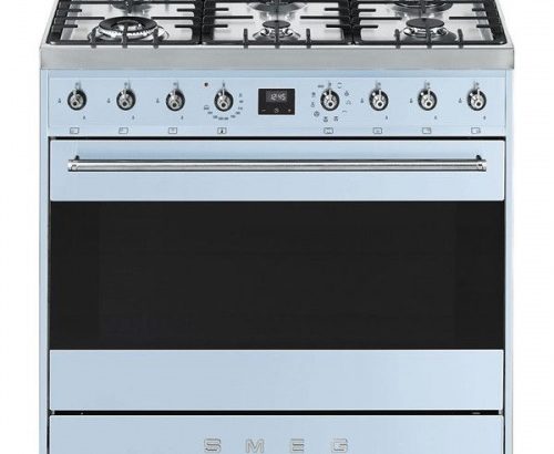 New Smeg 90cm Pastel Blue Gas/Electric Stove –