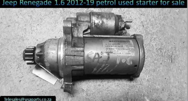 Jeep Renegade 1.6 2012-2021 used petrol starters for sale