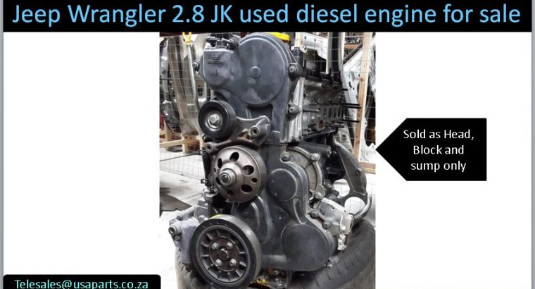 Jeep Wrangler 2.8 JK 2008-2019 used diesel engine for sale