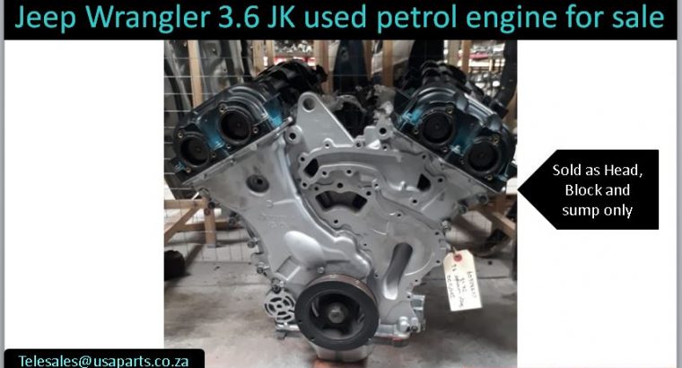 Jeep Wrangler 3.6 JK 2008-2019 used petrol engine for sale