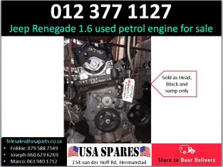 Jeep Renegade 1.6 2012-2021 used petrol engine for sale