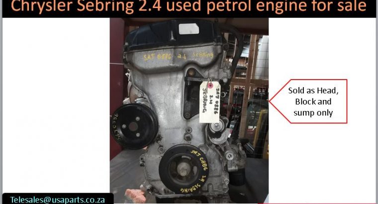Chrysler Sebring 2.4 2005-2013 used petrol engine for sale