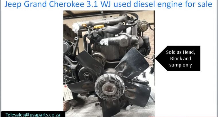 Jeep Grand Cherokee 3.1 WJ used diesel engine for sale