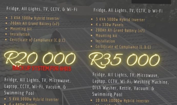 Solar installations