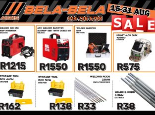 Welding Equipment SALE at Midas Bela Bela! Valid from 15-31 Aug!