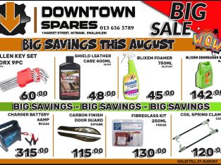 Big savings this August at Downtown Spares!