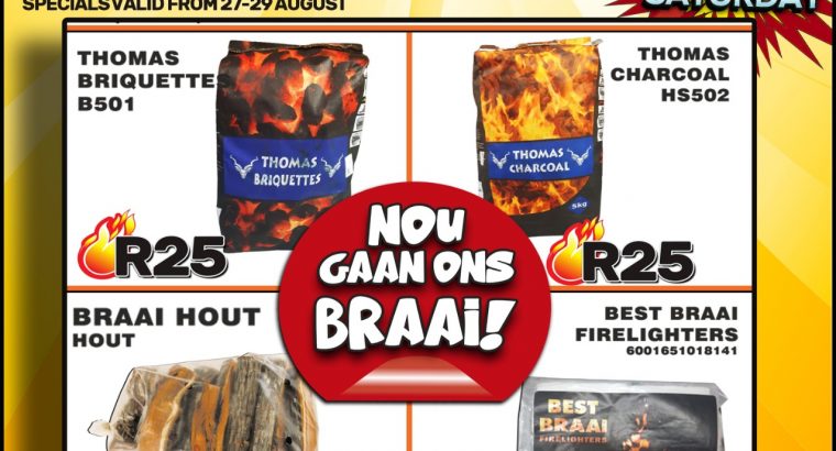 Braai essentials at Middelburg Midas!