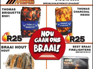 Get all your braai essentials at Middelburg Midas!