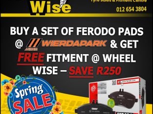 Buy a set of Ferodo Pads at Wierdapark Midas!