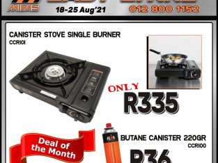 Canister Stove Single Burner ONLY R335 & Butane Canister ONLY R36