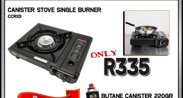 Canister Stove Single Burner ONLY R335 & Butane Canister ONLY R36