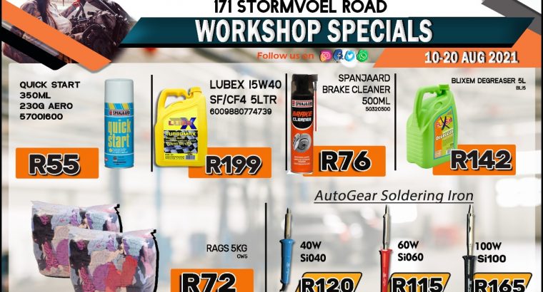 East-Lynne Midas Workshop Specials 10-20 Aug 2021