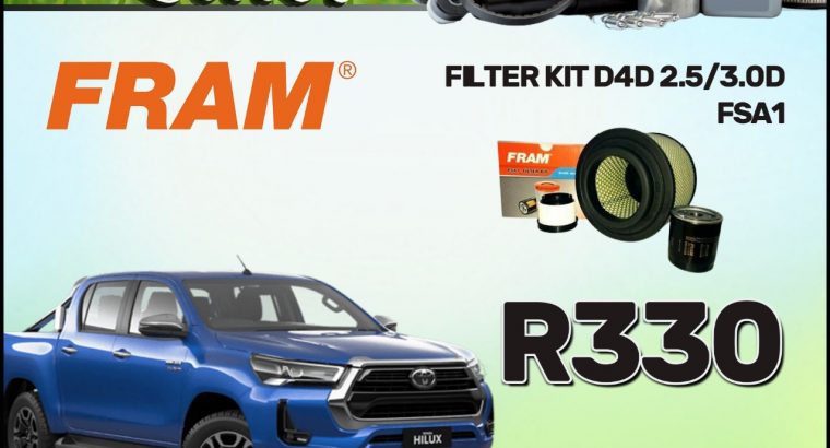 Spring Sale! Filter Kit D4D 2.5/3.0D ONLY R330 at Mhluzi Spares!