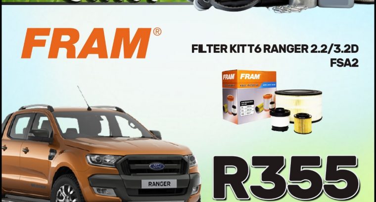 Filter Kit T6 Ranger 2.2/3.2D ONLY R355 at Mhluzi Spares!