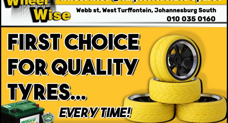 For Quality tyres at THE BEST price visit Wheel Wise Kliprivier!