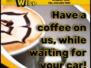 Have a coffee on us, while waiting for your car!