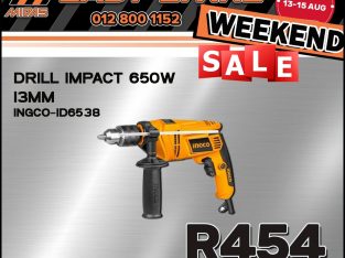 INGCO Impact Drill 650W 13MM ONLY R454 at East-Lynne MIDAS!
