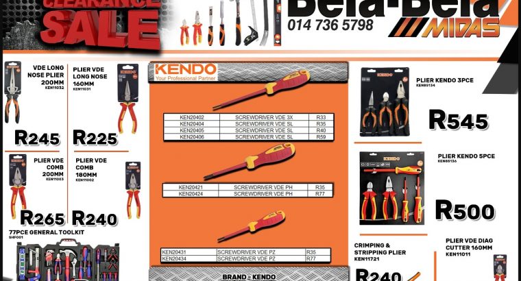 Kendo Clearance SALE at Midas Bela Bela! Valid 15-31 Aug 2021!
