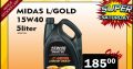 Midas Liquid Gold 15W40 5L ONLY R185 at Middelburg Midas!