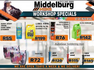 Middelburg Midas Workshop Specials 10-20 Aug 2021