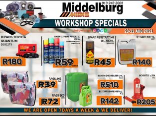 Middelburg Midas Workshop Specials 23-31 Aug 2021