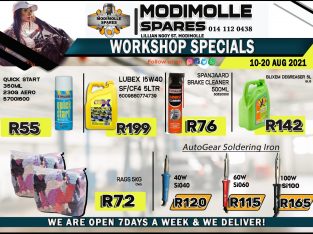 Modimolle Spares Workshop Specials 10-20 Aug 2021
