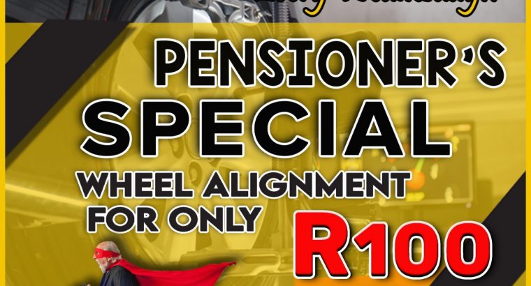 Pensioner’s Wednesday Special!