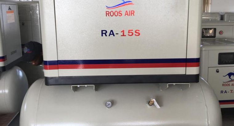 2 in 1, Screw Compressor & Air Receiver, ROOS AIR, RA-15S, 15kW,
