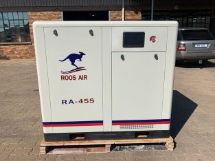 Screw Compressor, ROOS AIR, RA-45S, 45kW, 247CFM, 7.0 m³/min
