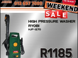 Ryobi High Pressure Washer ONLY R1185 at Midas Witbank!