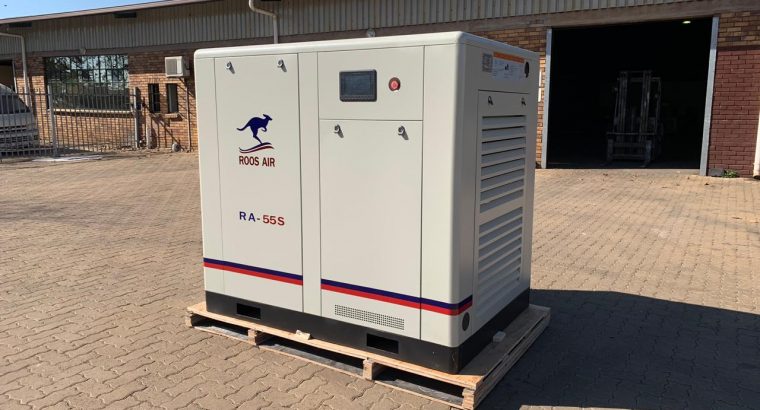 Screw Compressor, ROOS AIR, RA-55S, 55kW, 321CFM, 9.1m²/min