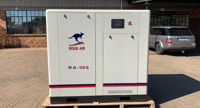Screw Compressor, ROOS AIR, RA-55S, 55kW, 321CFM, 9.1m²/min