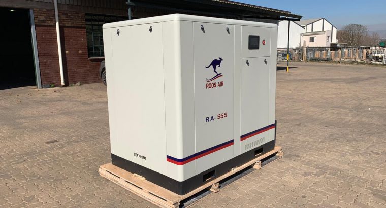 Screw Compressor, ROOS AIR, RA-55S, 55kW, 321CFM, 9.1m²/min