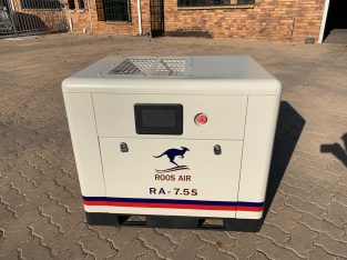 Screw Compressor, ROOS AIR, RA-7.5S, 7.5kW, 38 CFM, 1.1m³/min