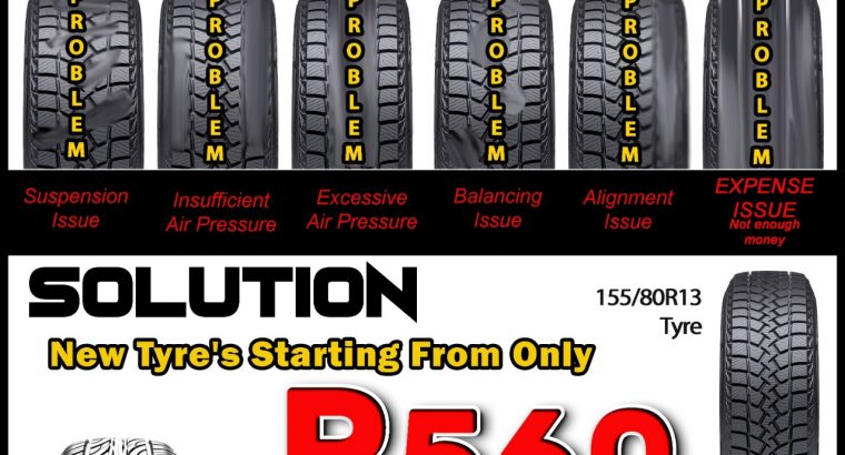 New Tyre’s Starting from ONLY R560 at Wheel Wise Kliprivier!
