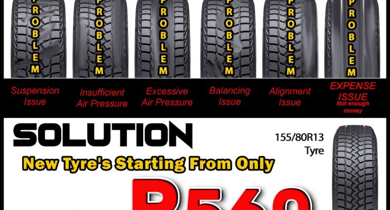 New Tyre’s Starting from ONLY R560 at Wheel Wise Wierdapark!