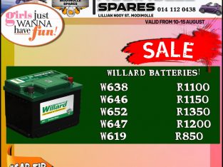 SALE on Willard Batteries!
