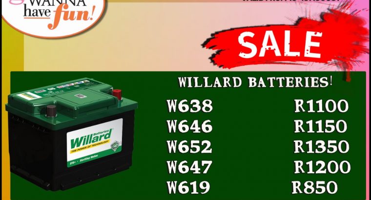 SALE on Willard Batteries!